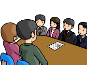 離婚調停で合意する夫婦